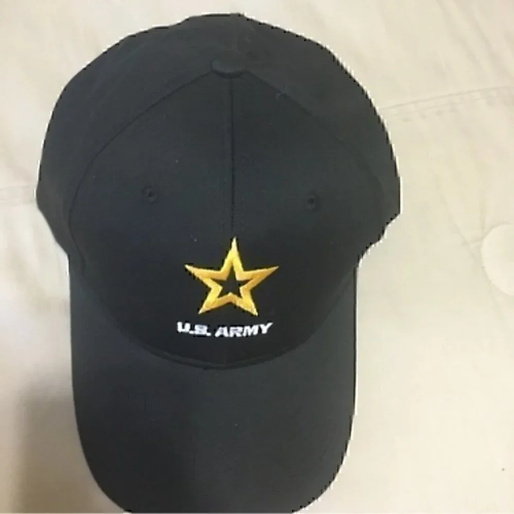US Army black embroidered SnapBack hat NWOT